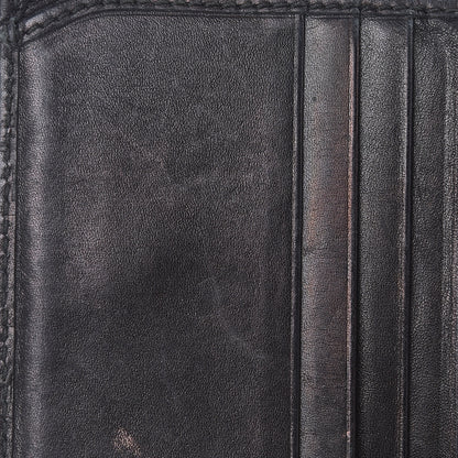 Gucci Guccissima Metal Bar French Flap Wallet Black 11 of 12
