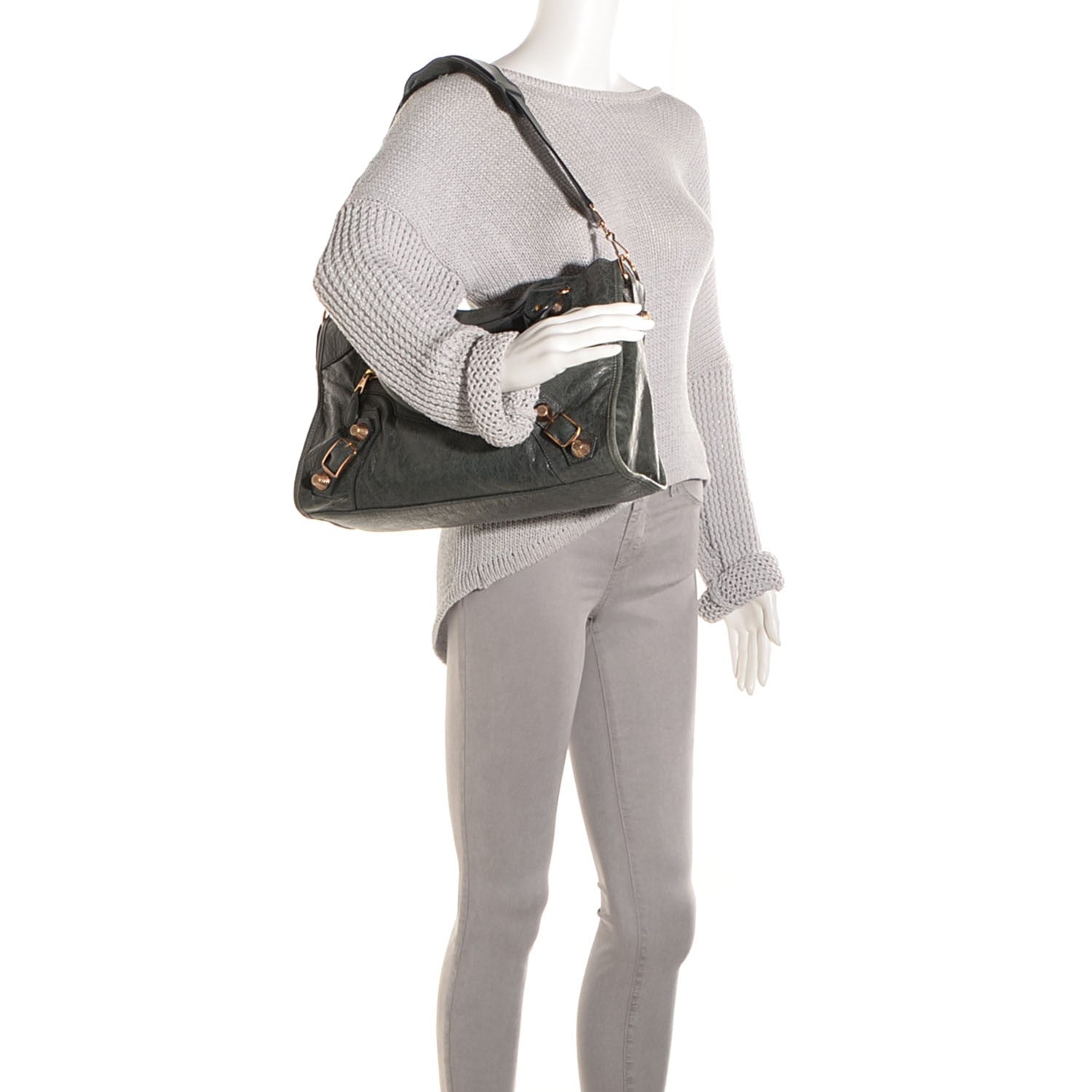 Balenciaga Agneau Giant 21 Rose Gold Hardware City Anthracite 2 of 12