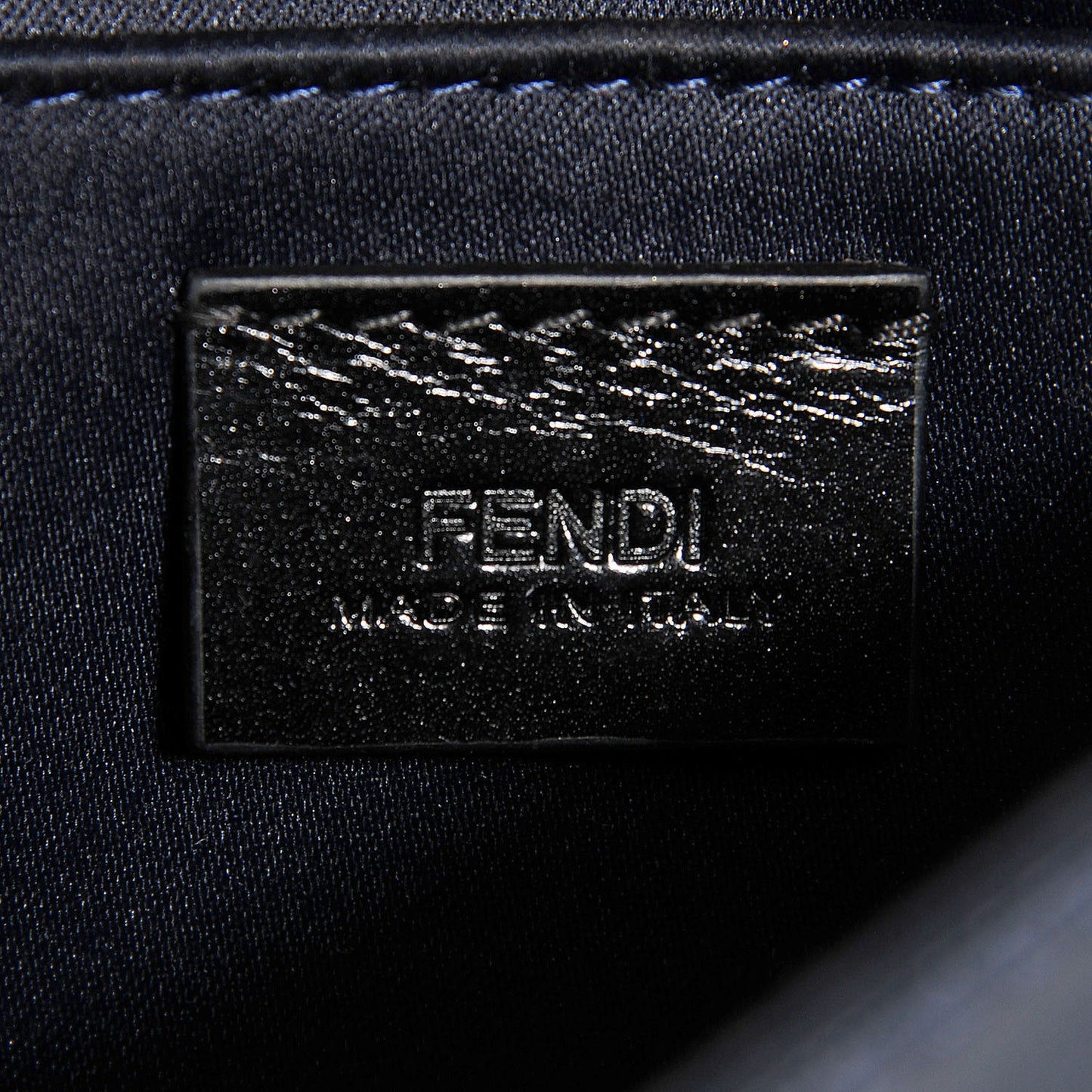 Shiny Nappa Mini Rush Clutch Navy