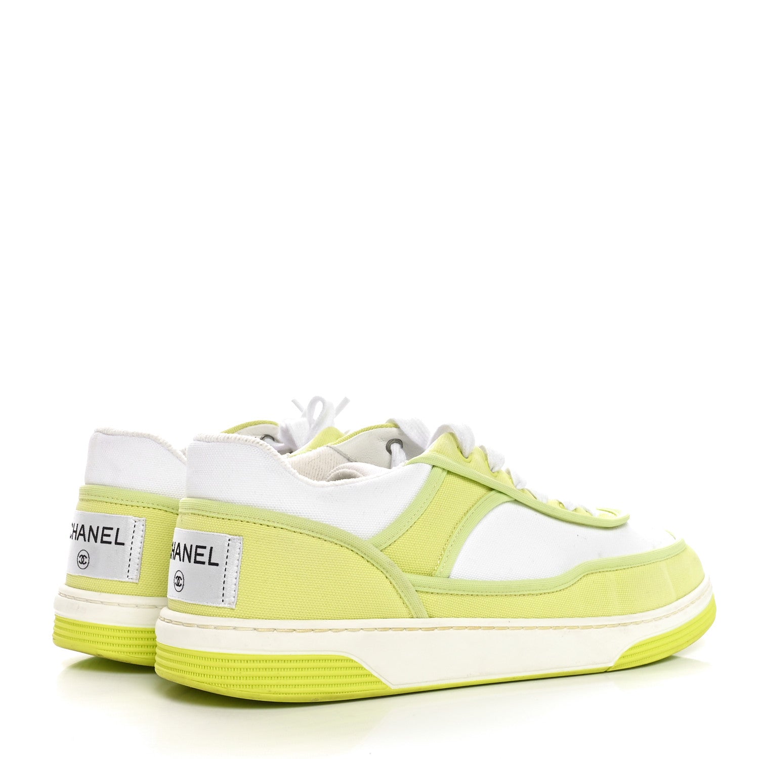 Chanel Fabric Womens Logo Sneakers 39 Green 4 of 8