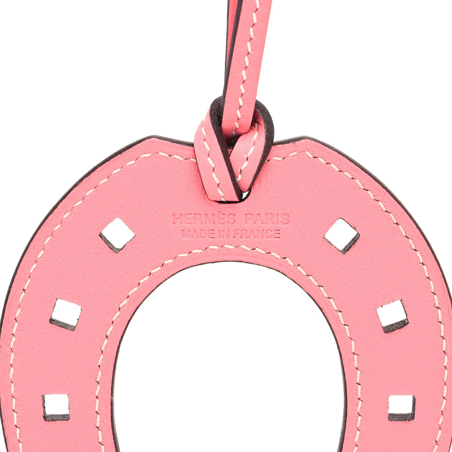 Hermes Swift Paddock Horseshoe Bag Charm Rose Ete 3 of 4