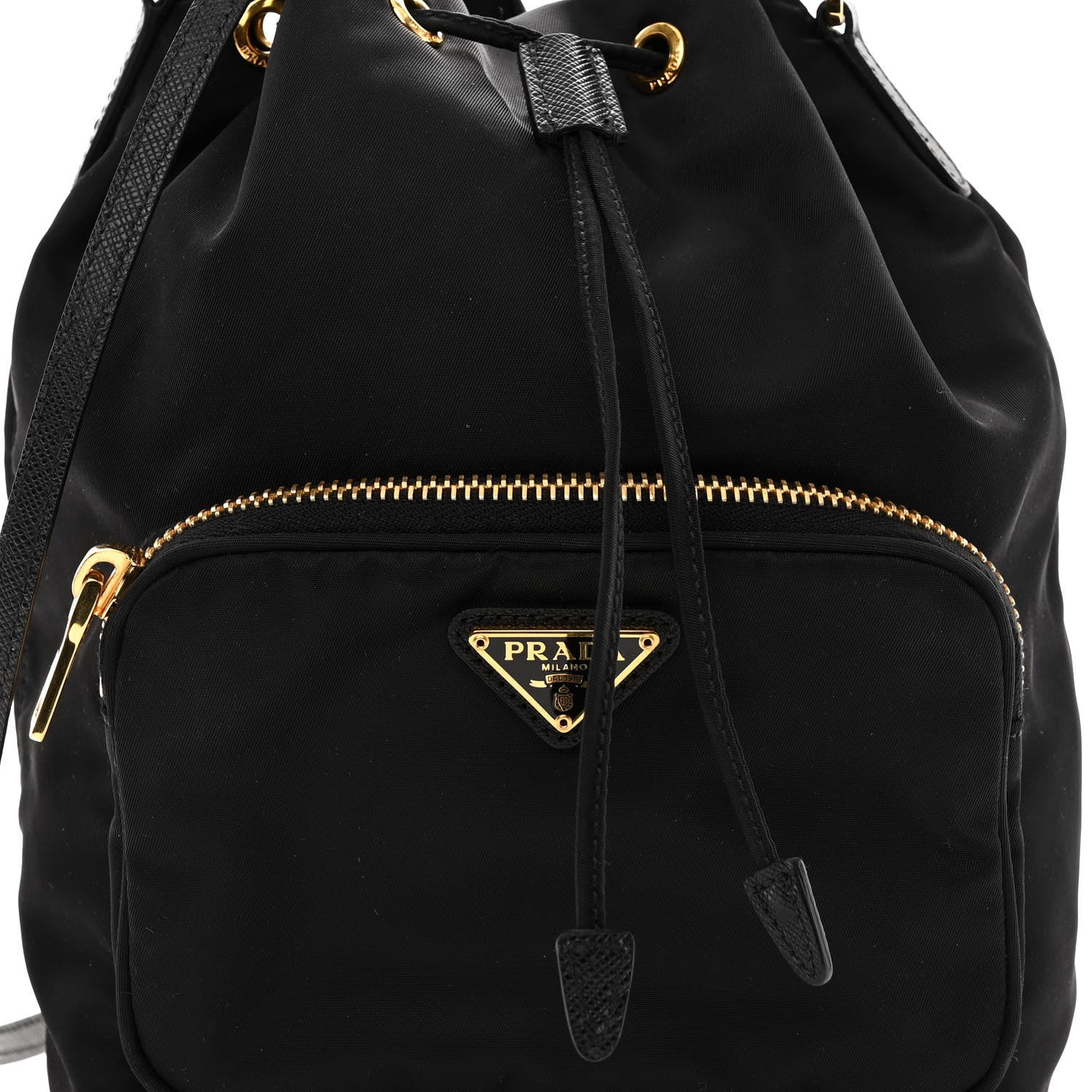 Prada Re-Nylon Duet Drawstring Shoulder Bag Black 7 of 9