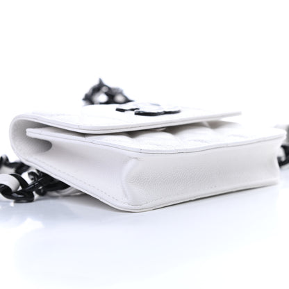 Chanel Caviar Quilted My Everything Belt Flap Card Holder White 10 of 12