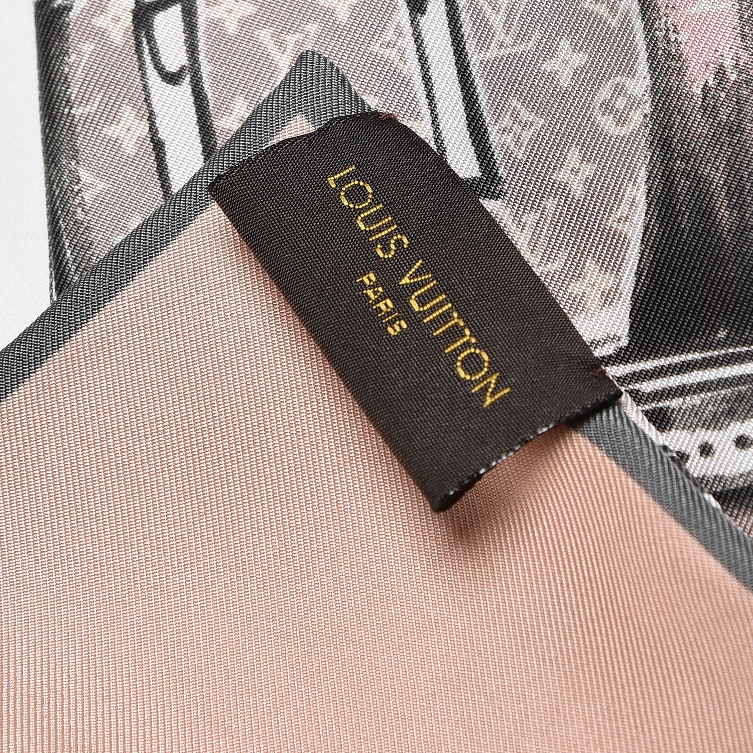 Louis Vuitton Silk Monogram Trunks Bandeau Rose Poudre 3 of 5