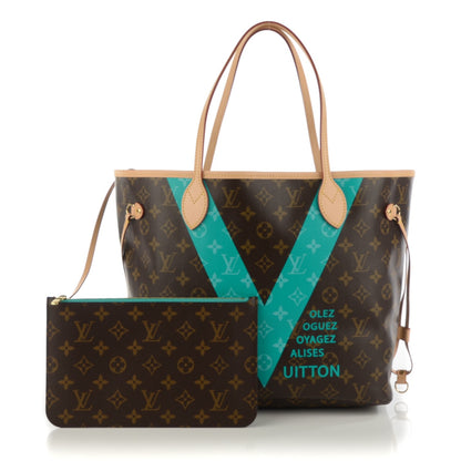 Louis Vuitton Monogram V Neverfull MM Turquoise 1 of 10