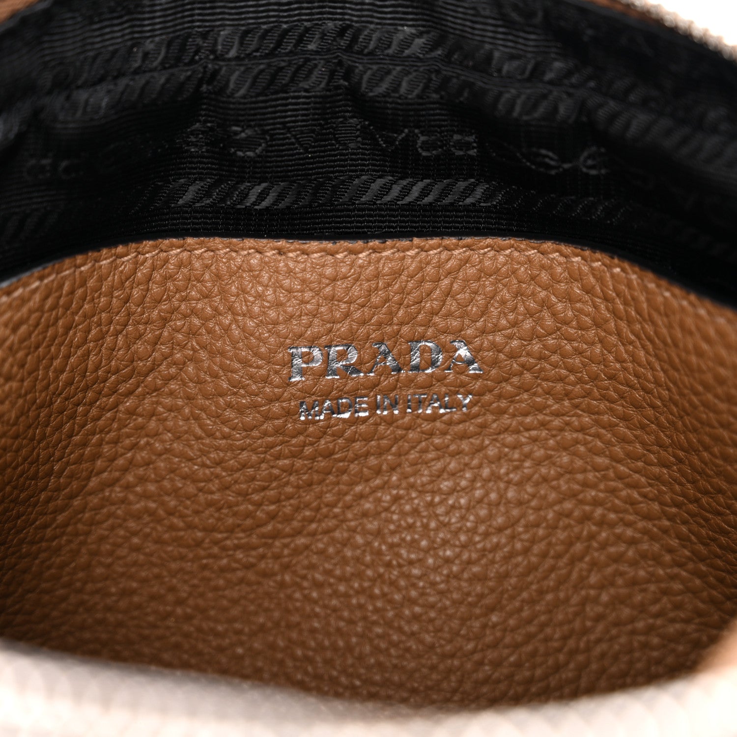 Prada Vitello Daino Soft Medium Double Zip Shoulder Bag Sesamo