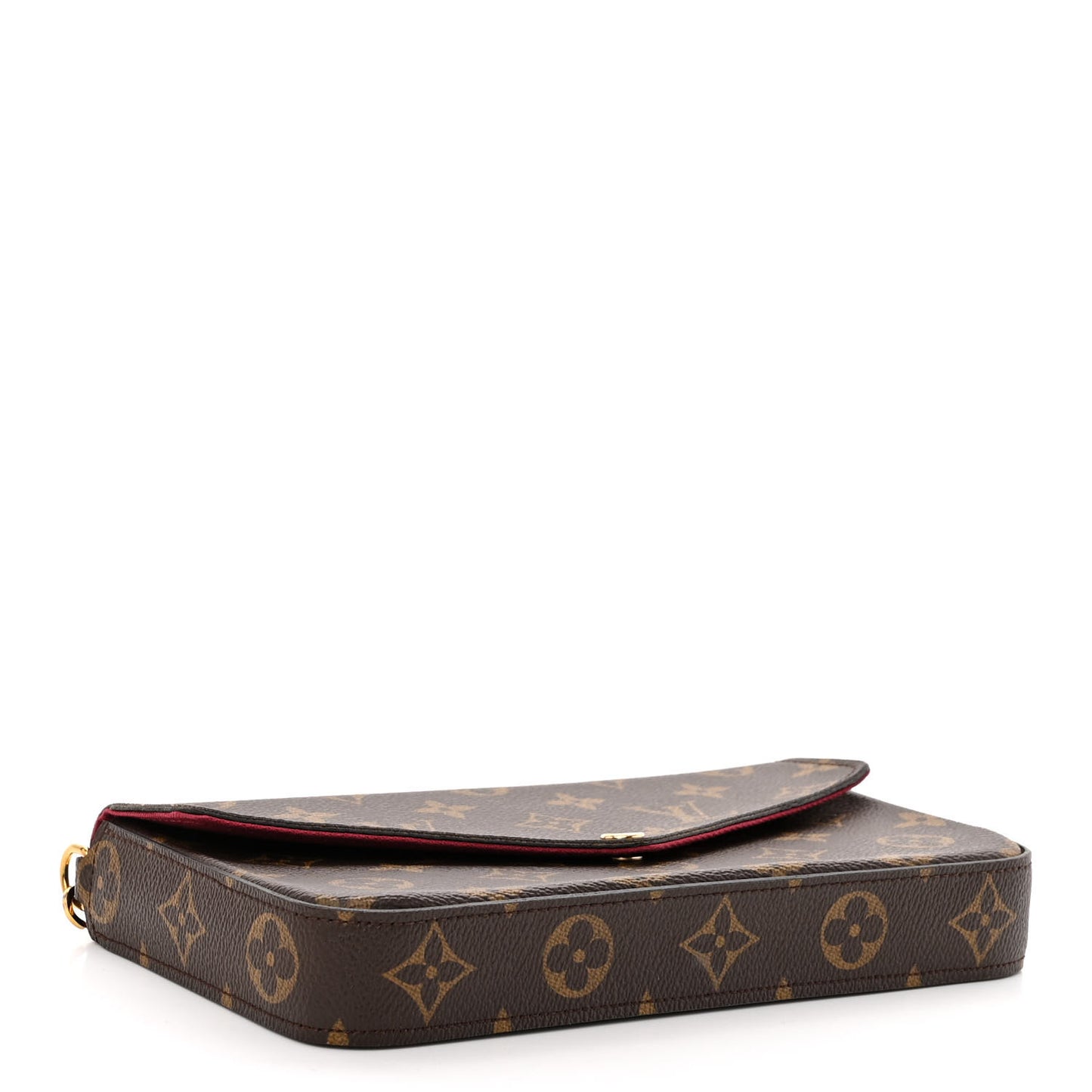 Monogram Pochette Felicie Chain Wallet Fuchsia
