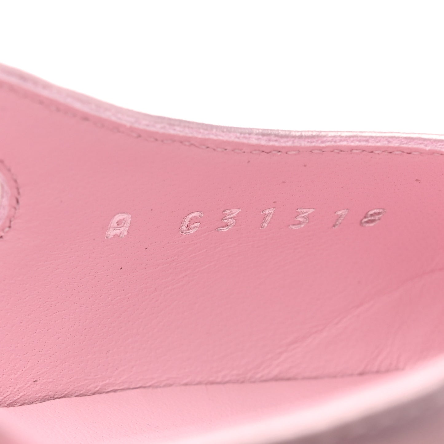 Laminated Lambskin Patent Cap Toe CC Slingback Pumps 37 Light Pink Black