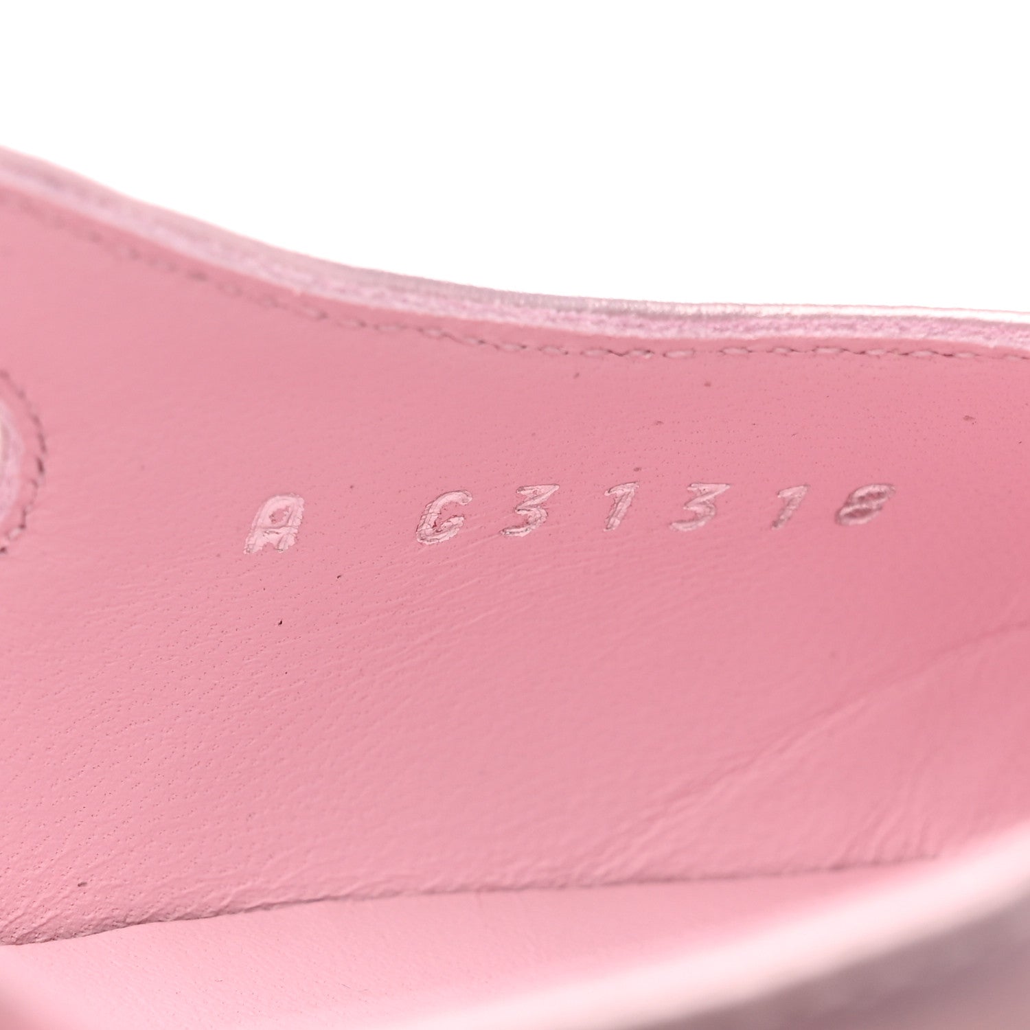 Chanel Laminated Lambskin Patent Cap Toe CC Slingback Pumps 37 Light Pink Black 8 of 10