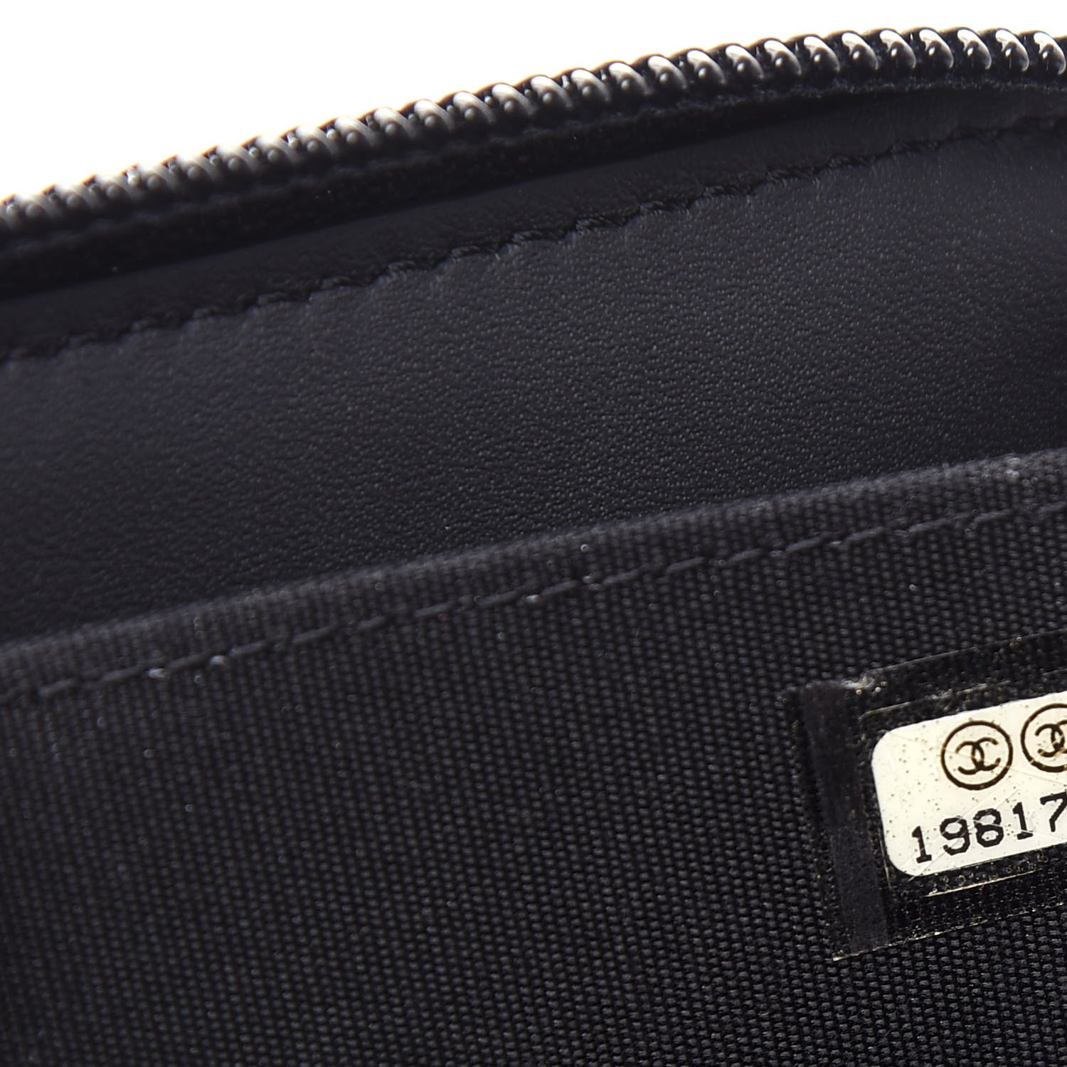 Chanel Caviar Quilted Small Boy Zip Around Wallet Black 8 of 9