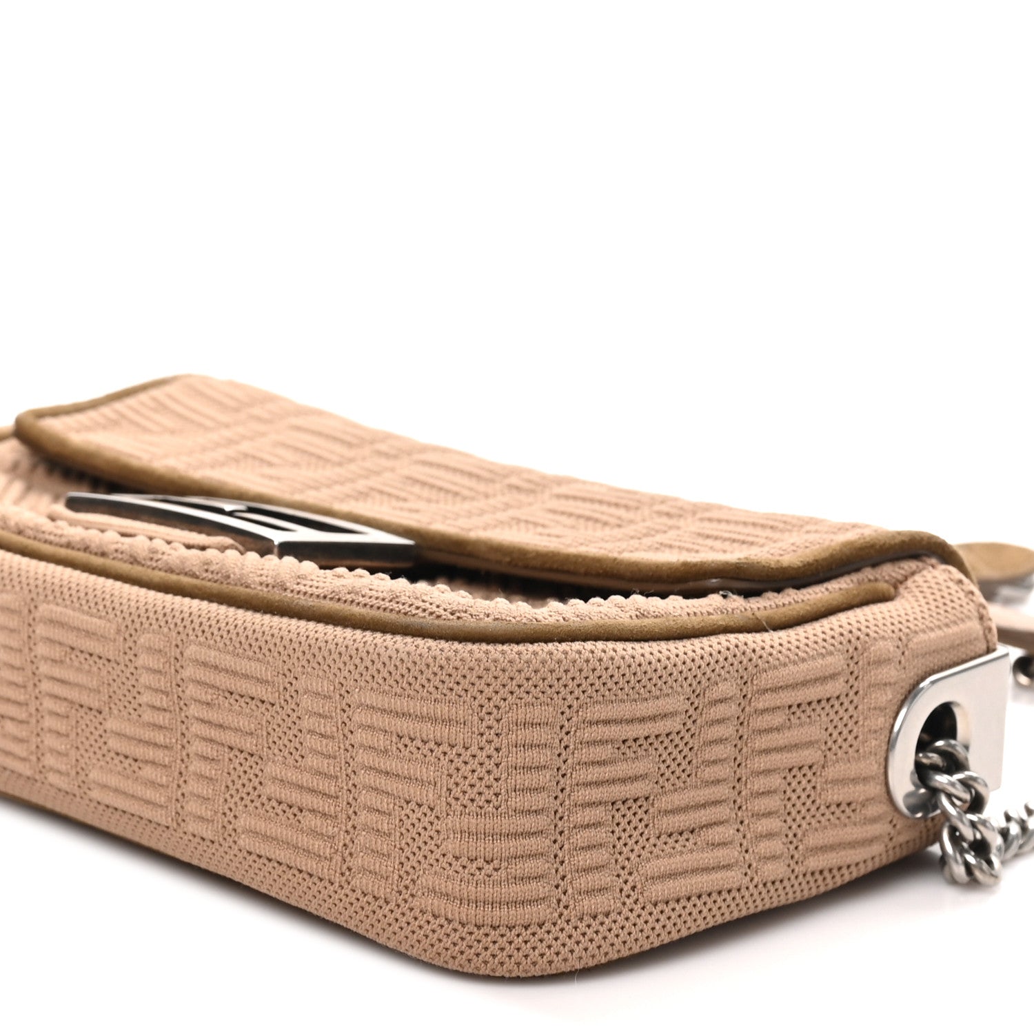 Fendi Technical Fabric FF Midi Chain Baguette Sand 10 of 10