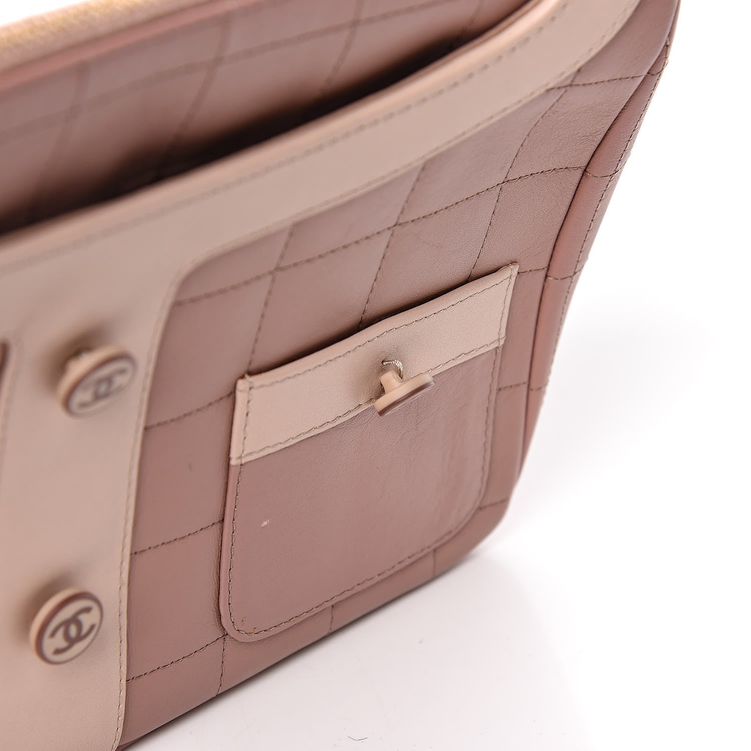 Chanel Calfskin Quilted Small Girl Shoulder Bag Beige 9 of 13