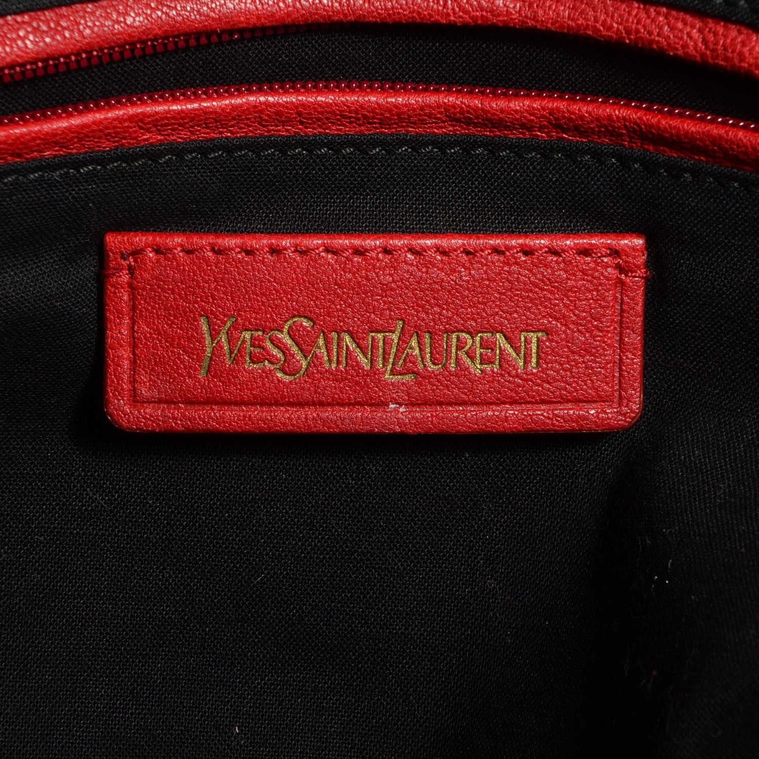 Saint Laurent Sheepskin Medium Cabas ChYc Bag Red 6 of 8