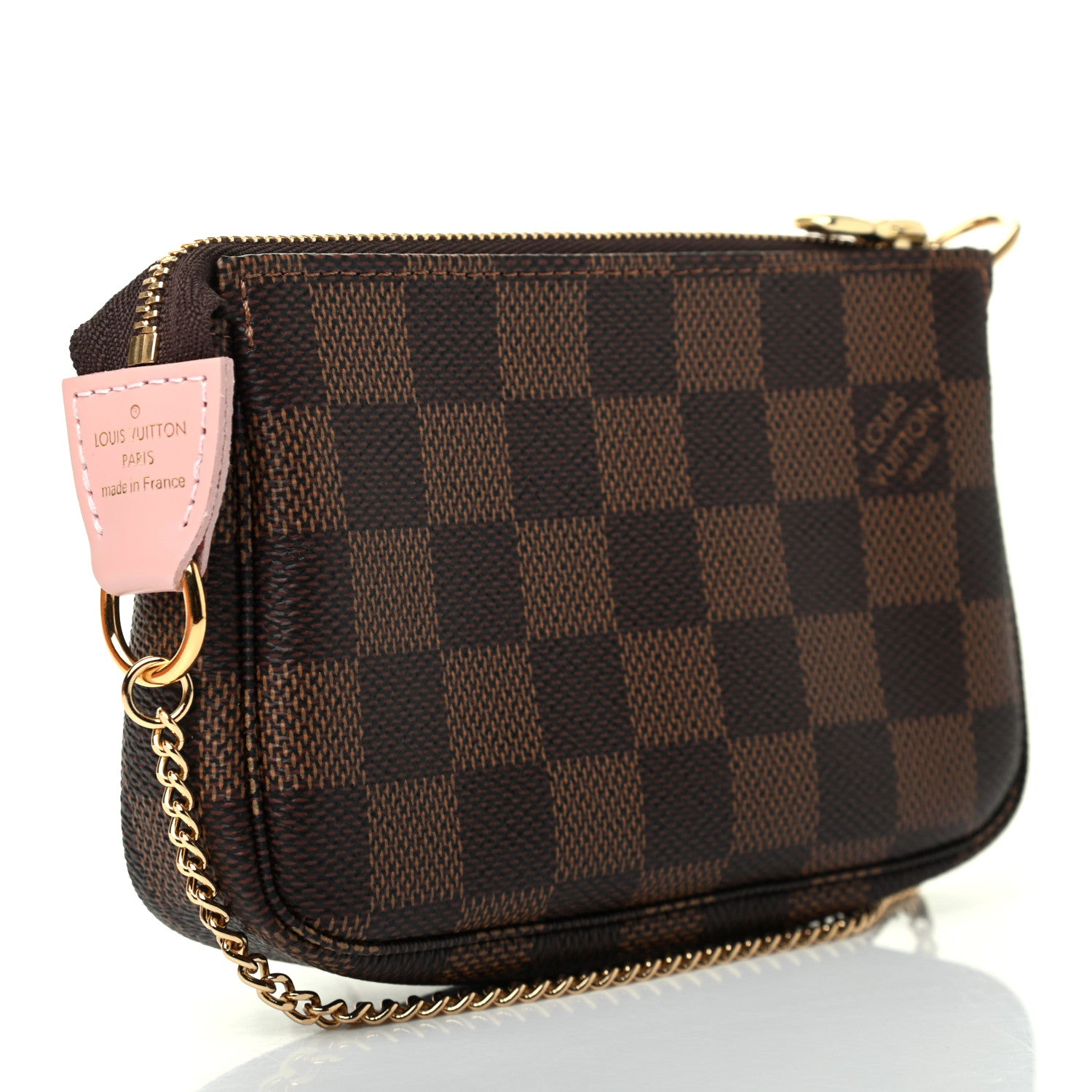 Louis Vuitton Damier Ebene 2020 Christmas Animation Big Wheel Mini Pochette Accessories Rose Ballerine 3 of 8