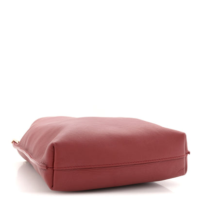 Saint Laurent Smooth Calfskin Small Suzanne Hobo Red 5 of 9