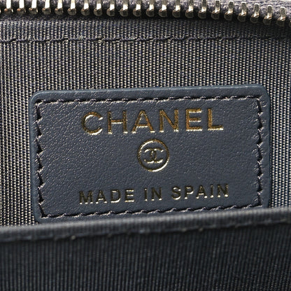 Chanel Lambskin Quilted Chanel 19 Zip Around Coin Purse Wallet Dark Grey 6 of 9