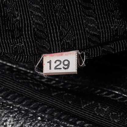 Prada Paglia Cinghiale Frame Tote Black 8 of 11