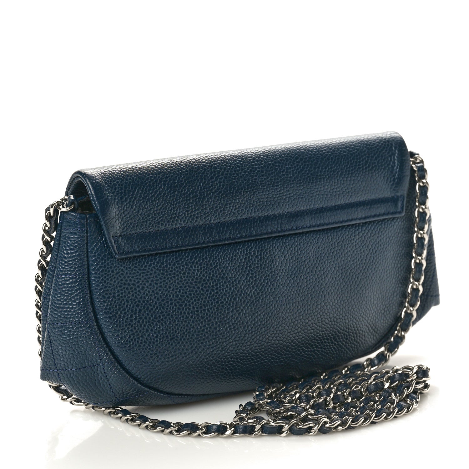 Chanel Caviar Half Moon Wallet On Chain WOC Navy 2 of 10