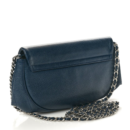 Chanel Caviar Half Moon Wallet On Chain WOC Navy 2 of 10