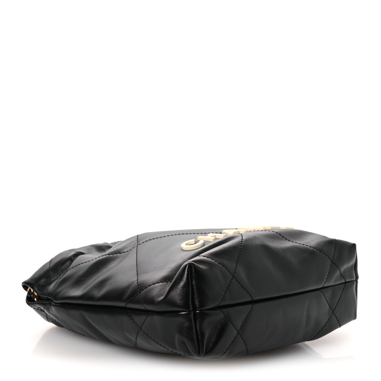Chanel Shiny Calfskin Quilted Mini Chanel 22 Black White 3 of 9