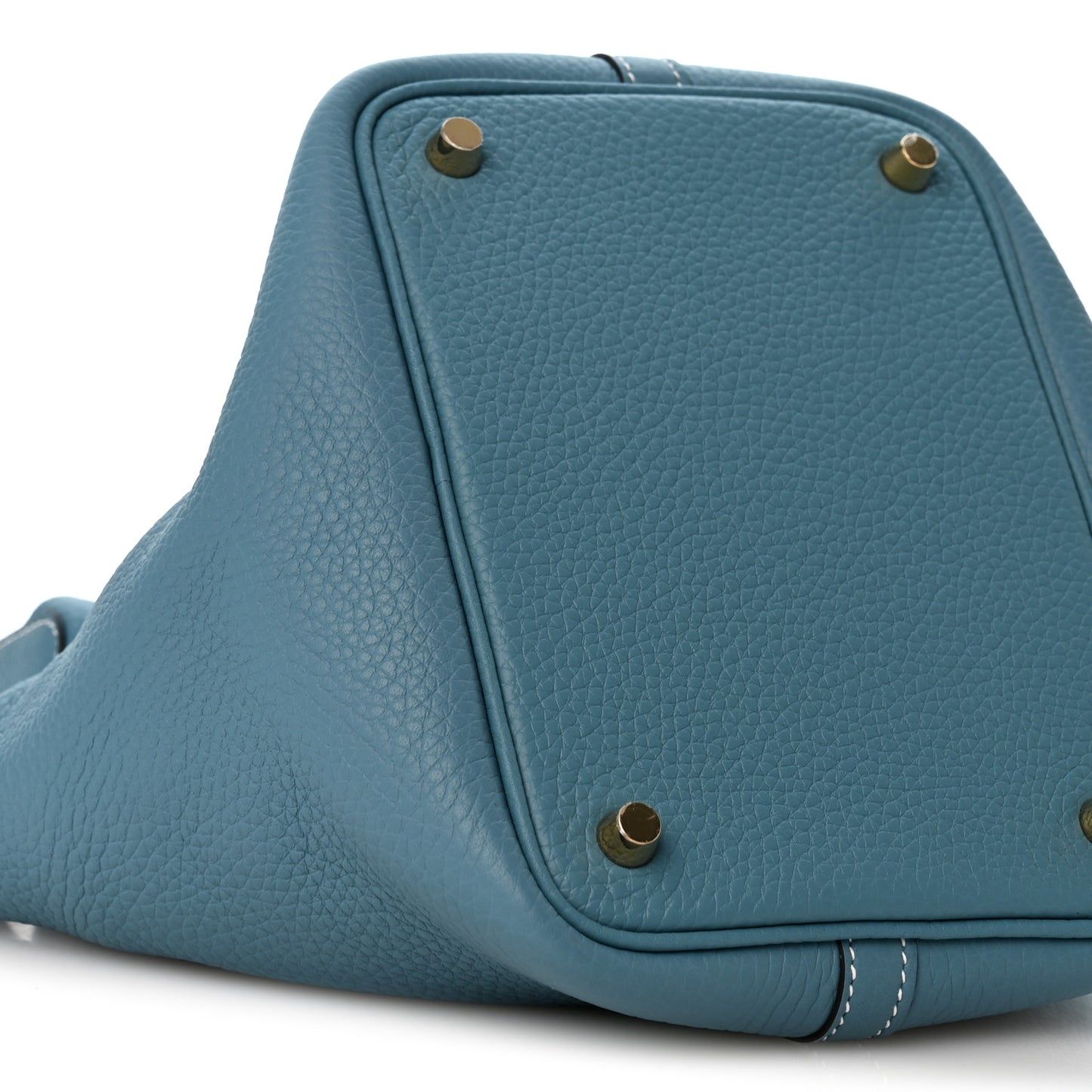 Taurillon Clemence Picotin Lock 18 PM New Blue Jean