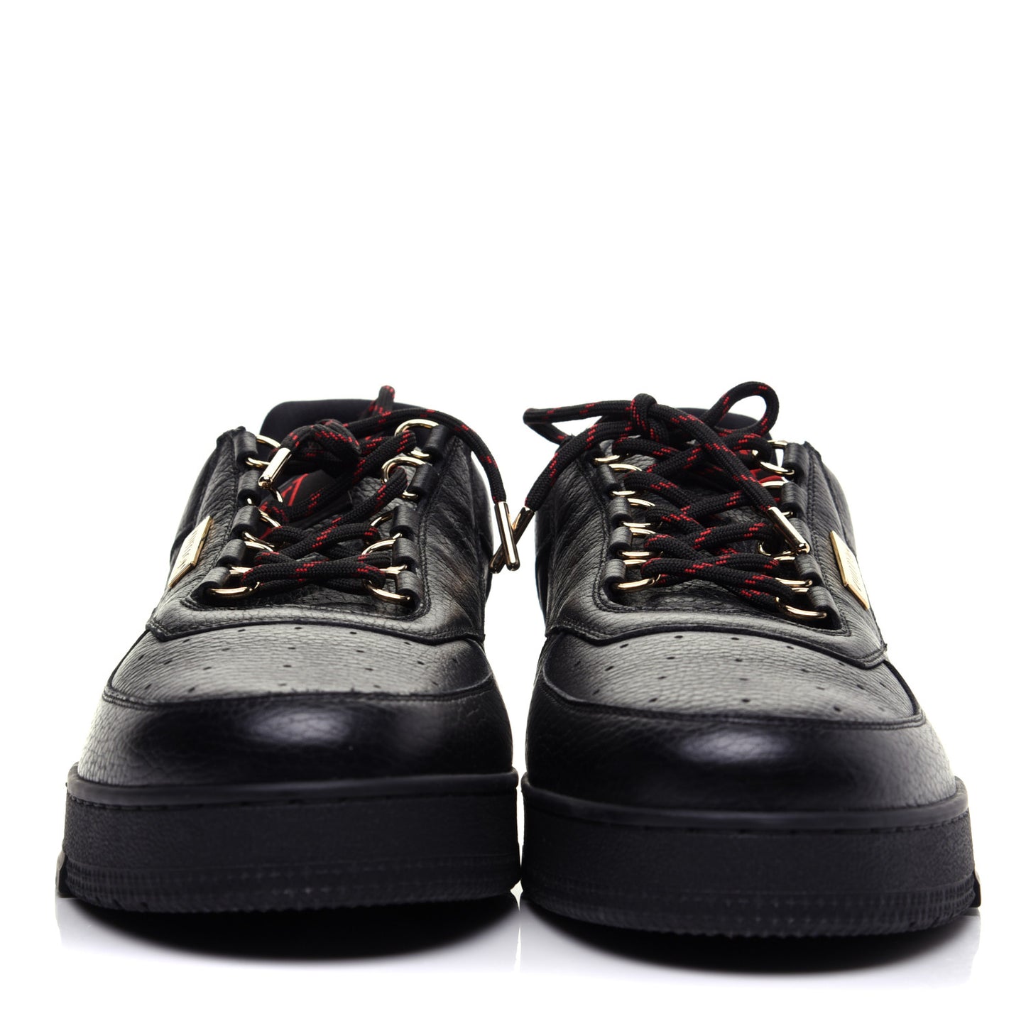 Calfskin Mens LV Trainer Sneaker 10 Black