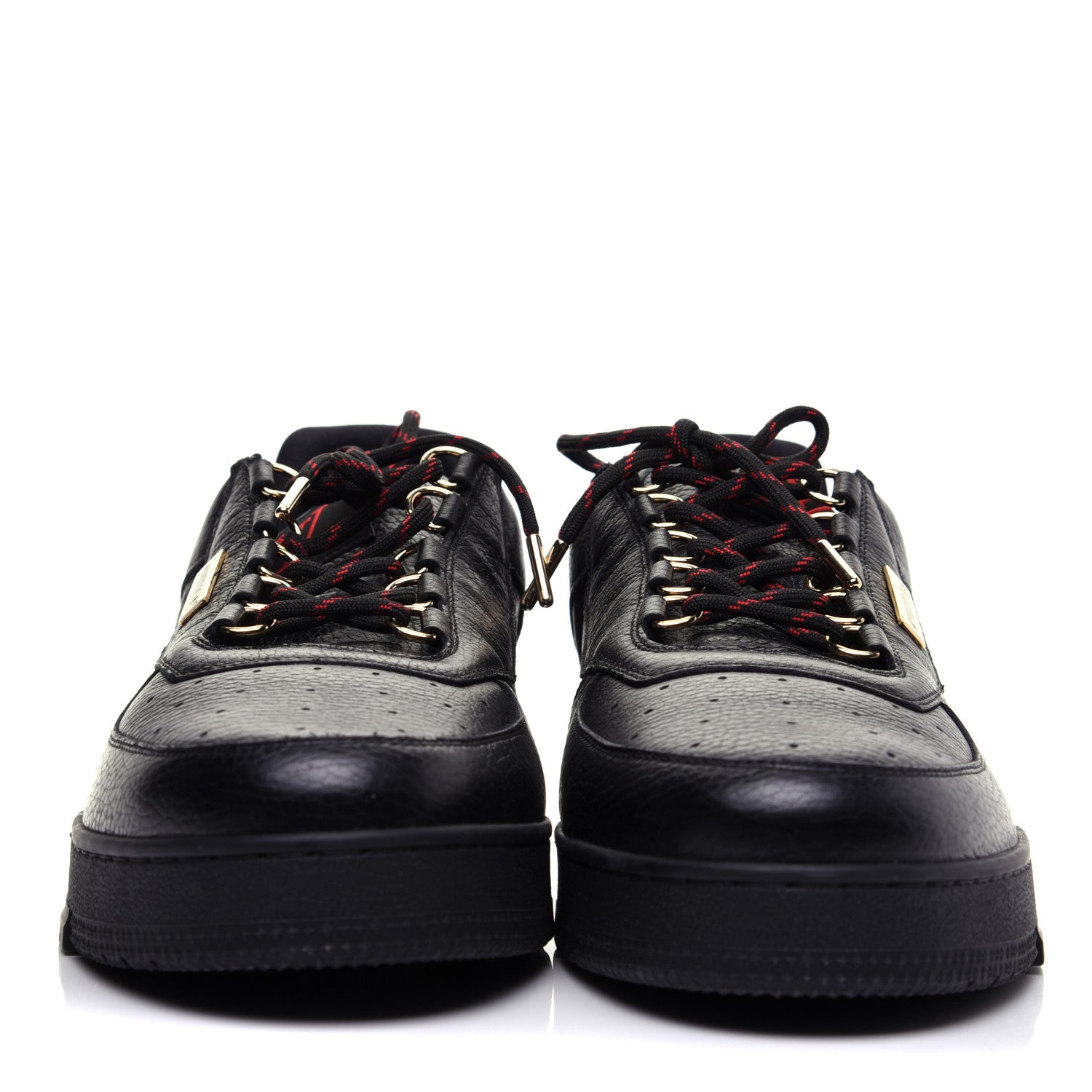 Louis Vuitton Calfskin Mens LV Trainer Sneaker 10 Black 2 of 11
