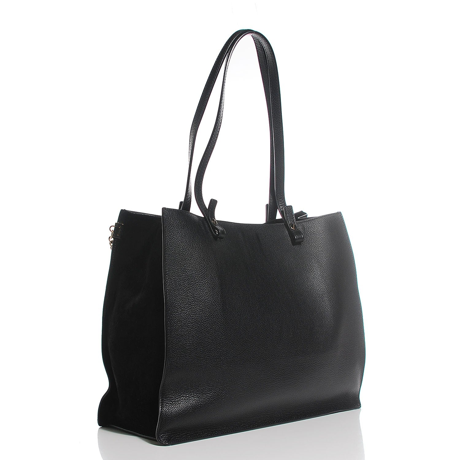 Chloe Grained Calfskin Suede Medium Faye Tote Black 12 of 18