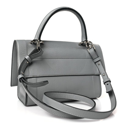 Givenchy Grained Calfskin Mini Shark Lock Satchel Grey 3 of 8
