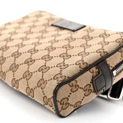 Gucci Monogram Dollar Calfskin Belt Bag Beige Ebony Testa di Moro Marrone Scuro 10 of 10