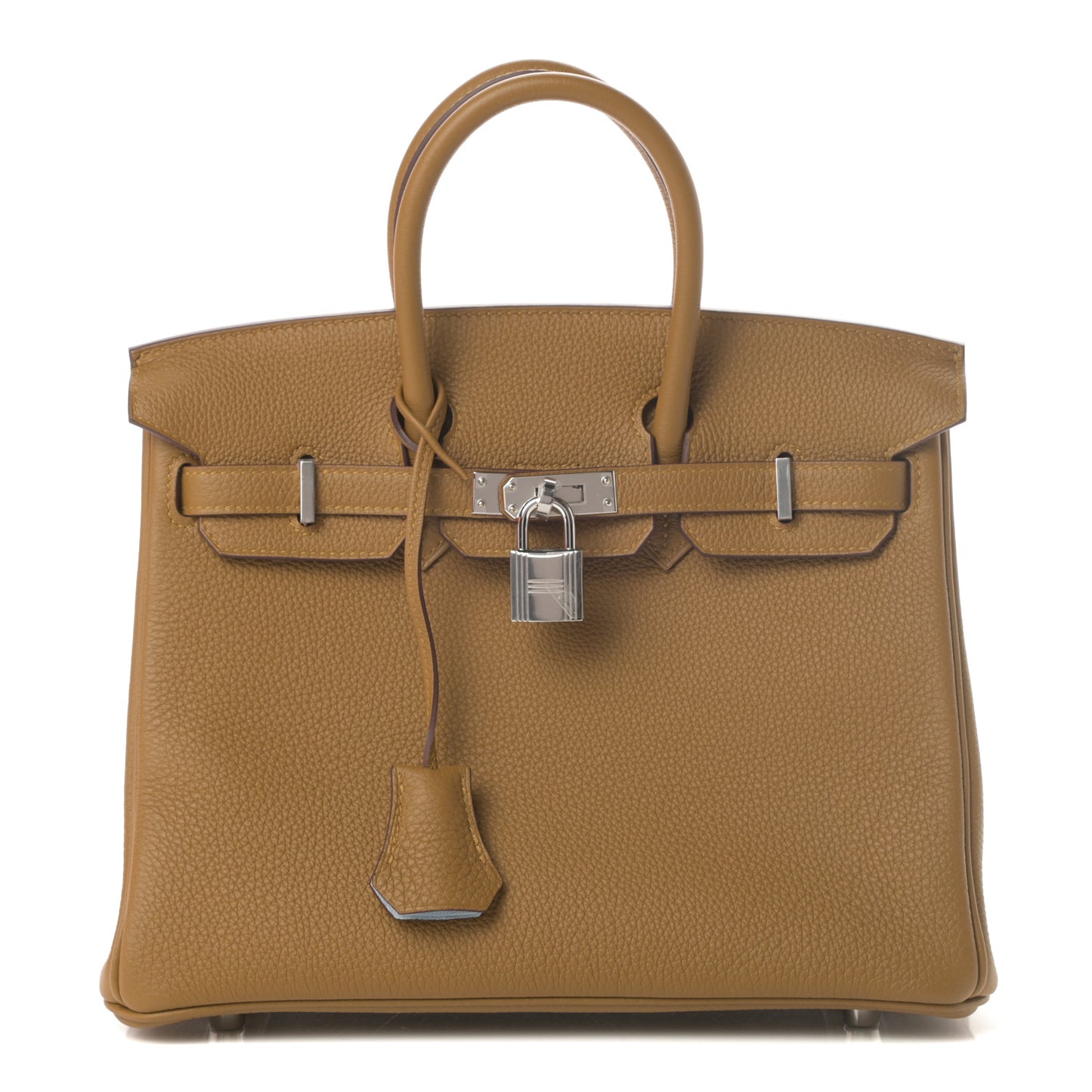 Togo Verso Birkin 25 Bronze Dore Bleu Brume