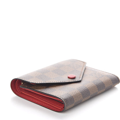 Louis Vuitton Damier Ebene Victorine Wallet Red 4 of 6