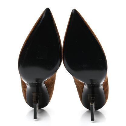 Saint Laurent Suede Calfskin Opyum 110 Pumps 40.5 Cachemere Gold 5 of 8