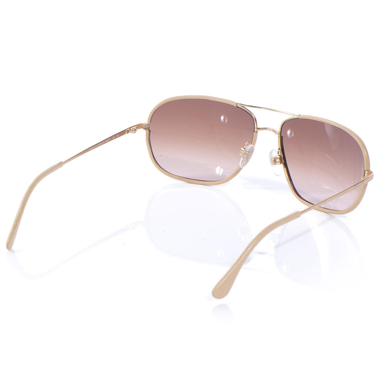 Chanel Aviator Sunglasses Gold 4162Q 2 of 6