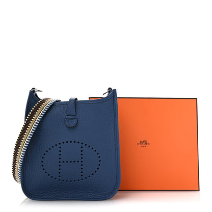 Hermes Taurillon Maurice Amazone Evelyne TPM Bleu Tie 11 of 11