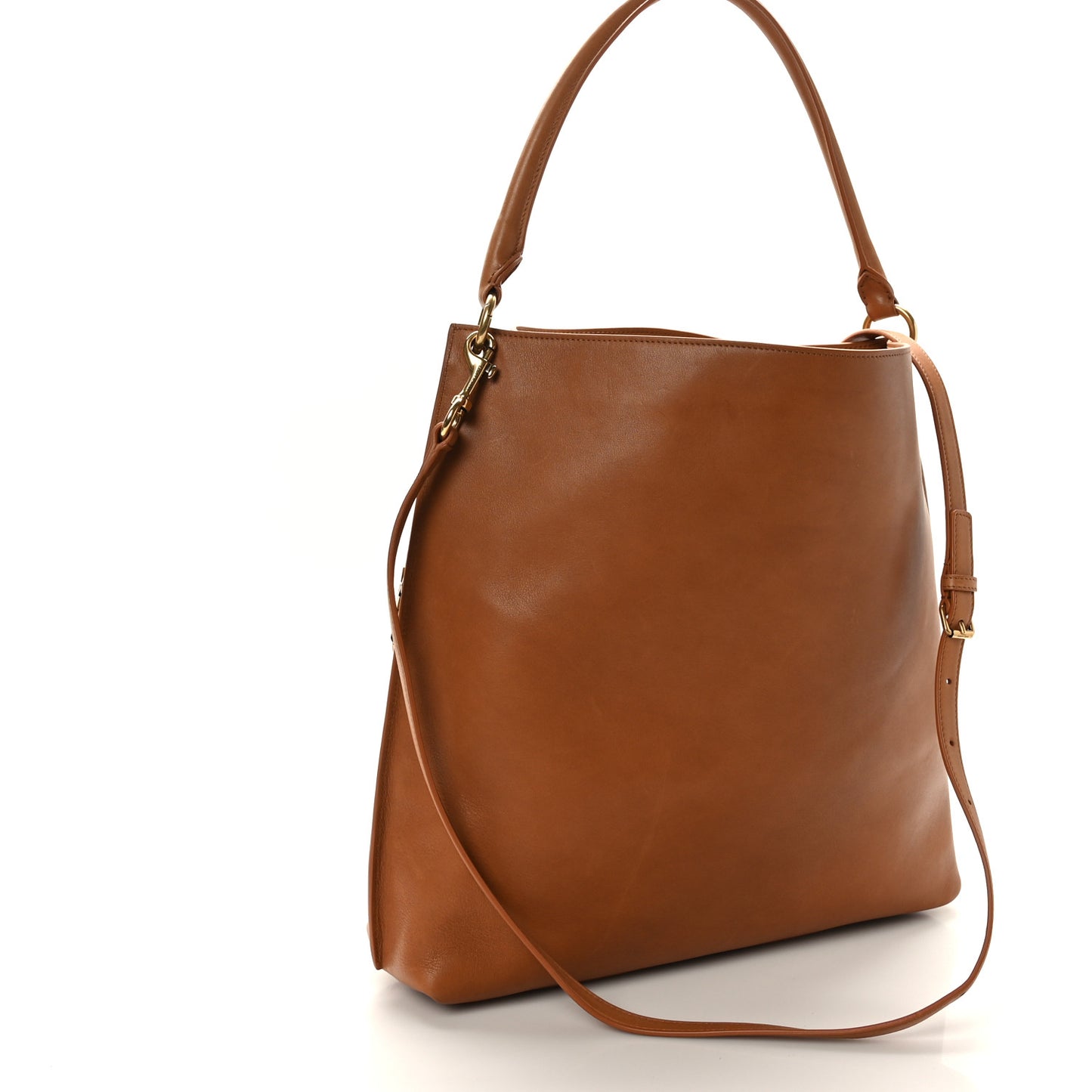 Calfskin Tag Hobo Tan