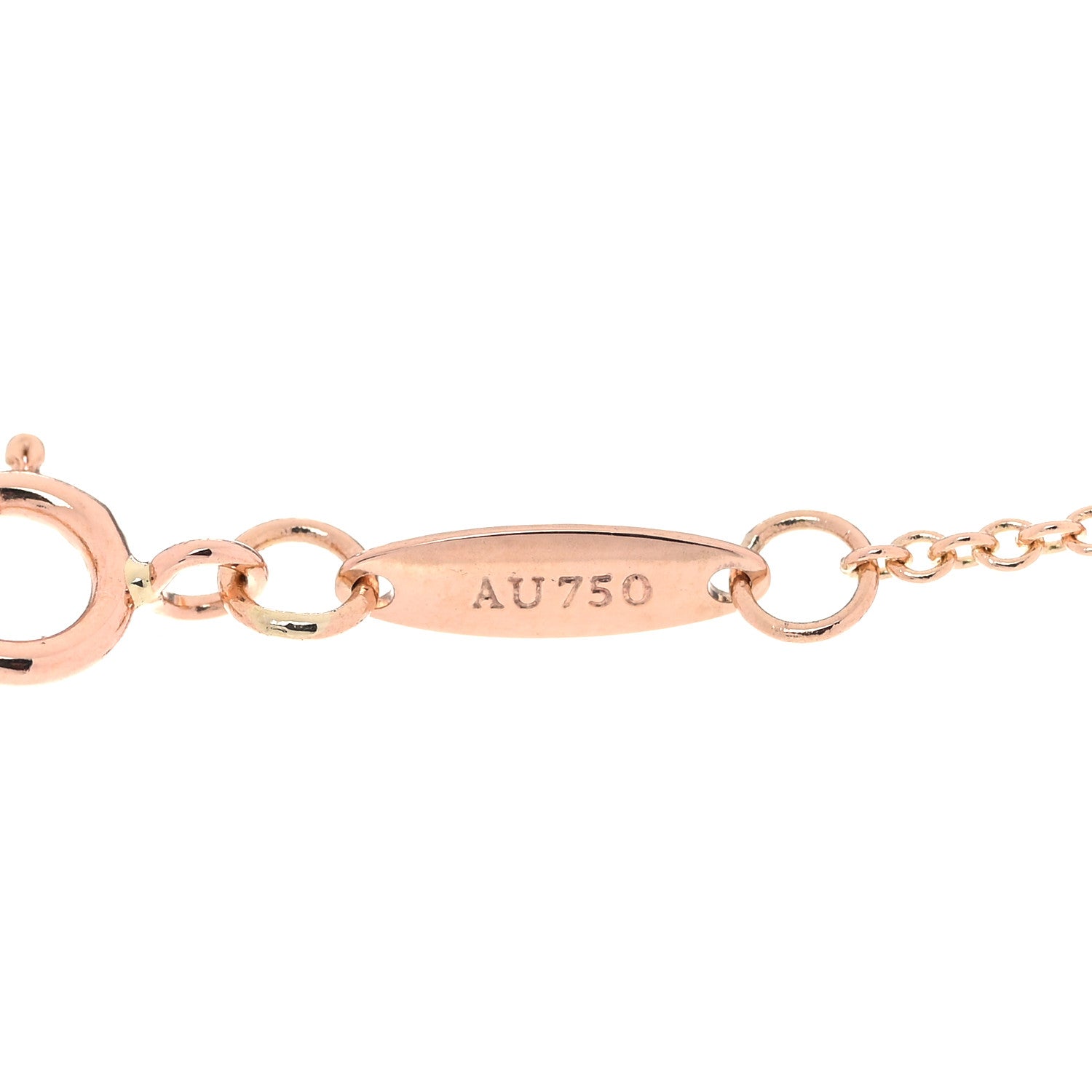 Tiffany 18K Rose Gold 2 Diamond Elsa Peretti Diamonds by the Yard Open Heart Pendant Necklace 8 of 8