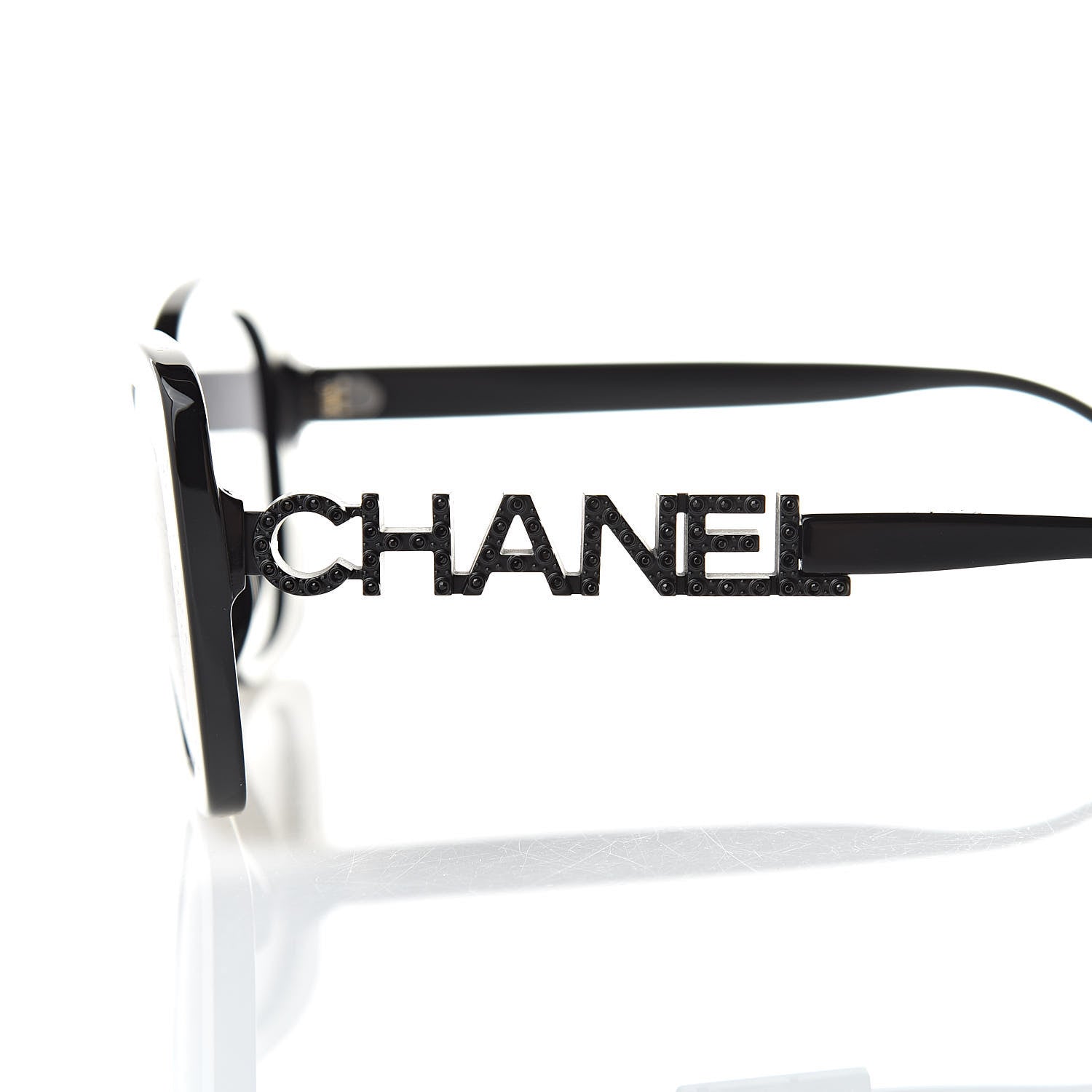 Chanel Acetate Strass Polarized Square Sunglasses 5422-B Black 7 of 9