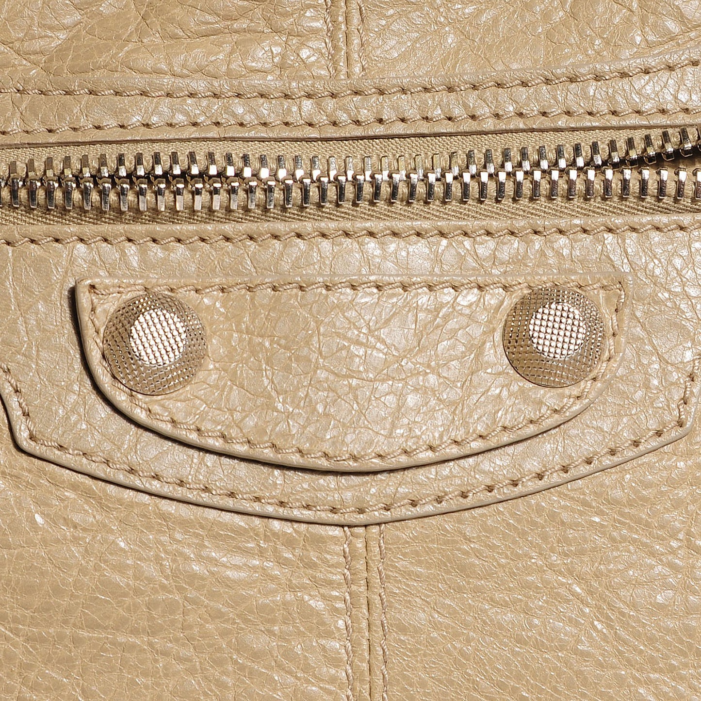 Agneau Giant 12 Silver Hardware Work Latte