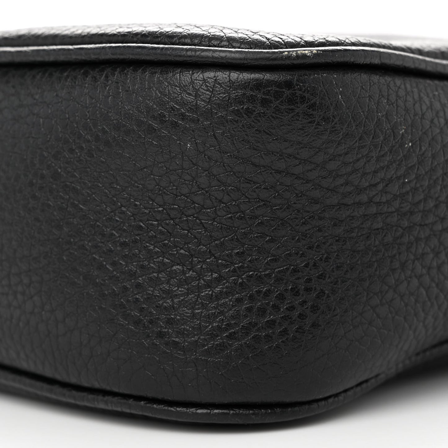 Pebbled Calfskin Small Soho Disco Bag Black