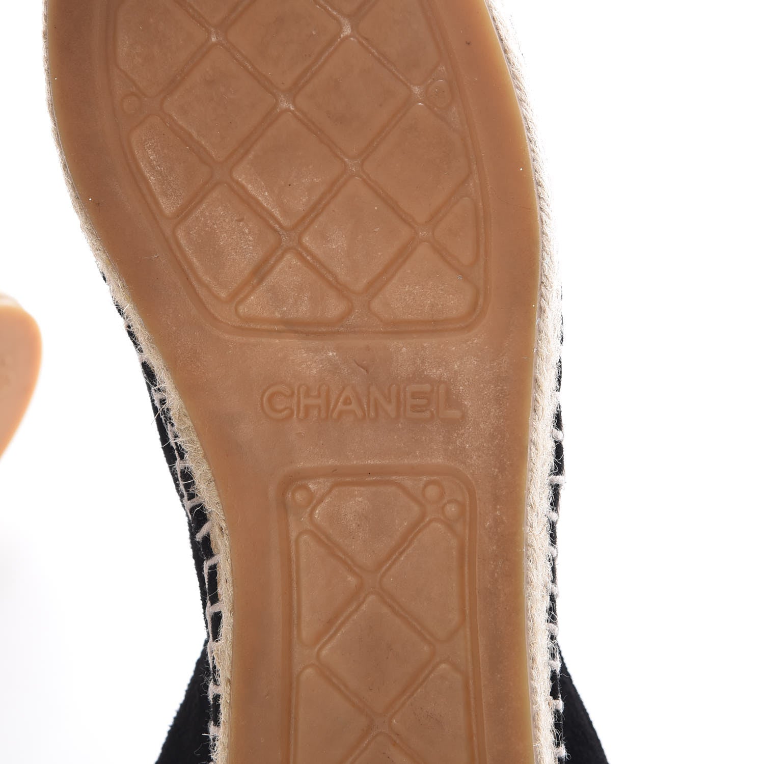 Chanel Suede Pearl CC Espadrilles 39 Black 6 of 7