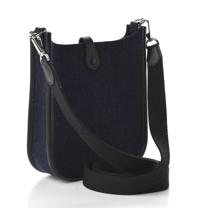 Hermes Swift Sangle Wooly Evelyne TPM Bleu Nuit Black 3 of 9