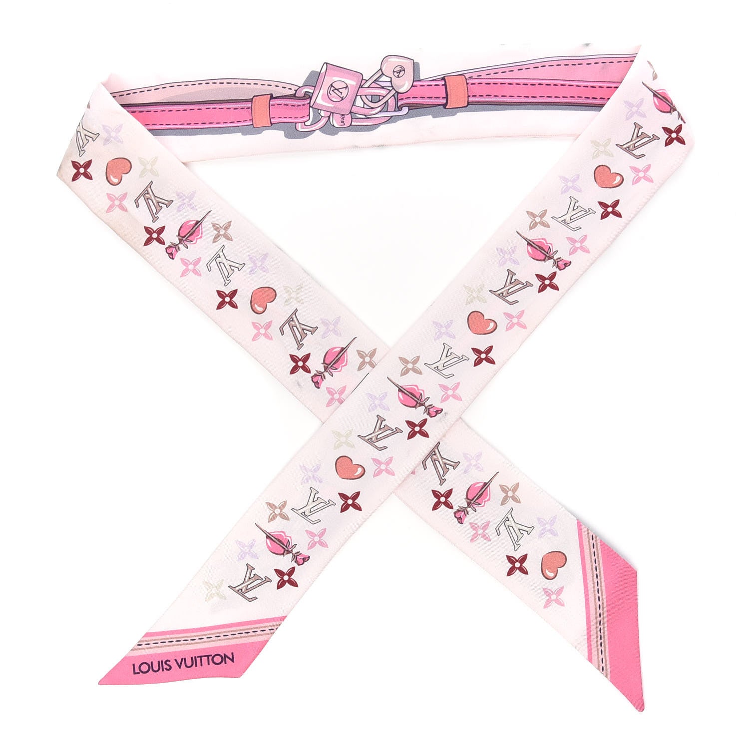 Louis Vuitton Silk Monogram A la Folie BB Bandeau Light Pink 1 of 6