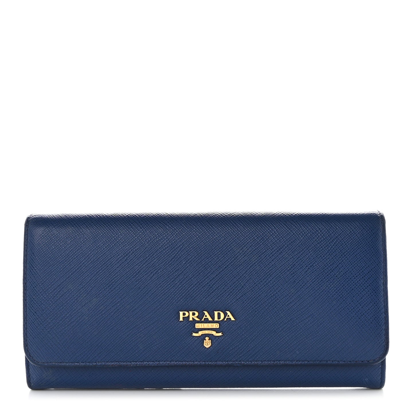 Saffiano Metal Continental Flap Wallet Bleuette