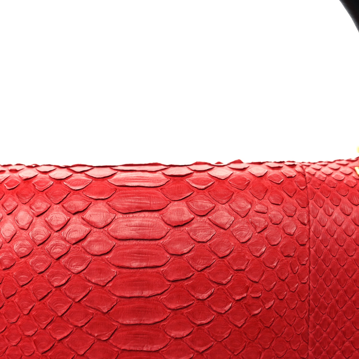 Celine Snakeskin Calfskin Medium Trapeze Red Black 13 of 13