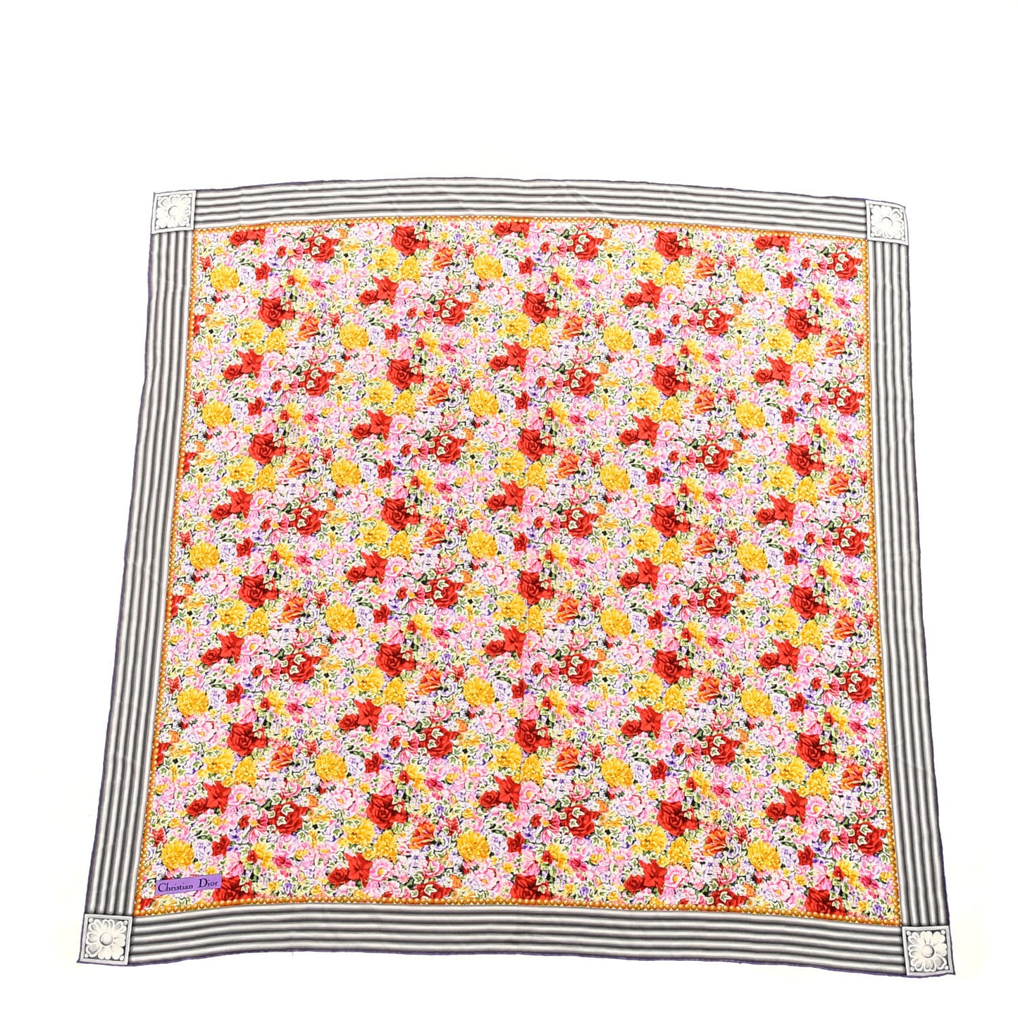 Silk Floral Scarf Multicolor