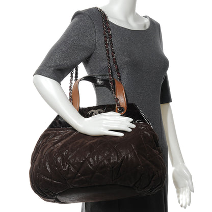 Chanel Iridescent Calfskin Large In The Mix Tote Dark Brown 2 of 7