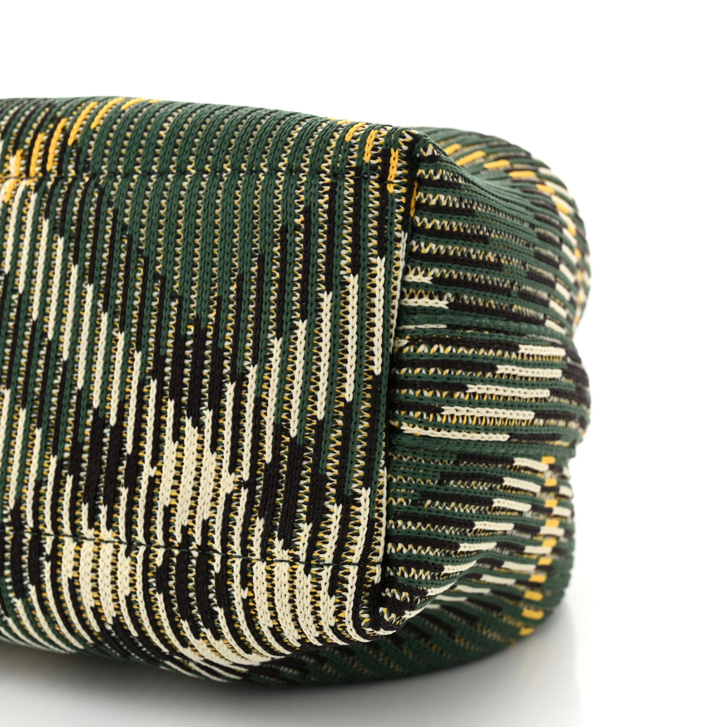 Canvas Knitted Check Mini Peg Duffle Bag Ivy