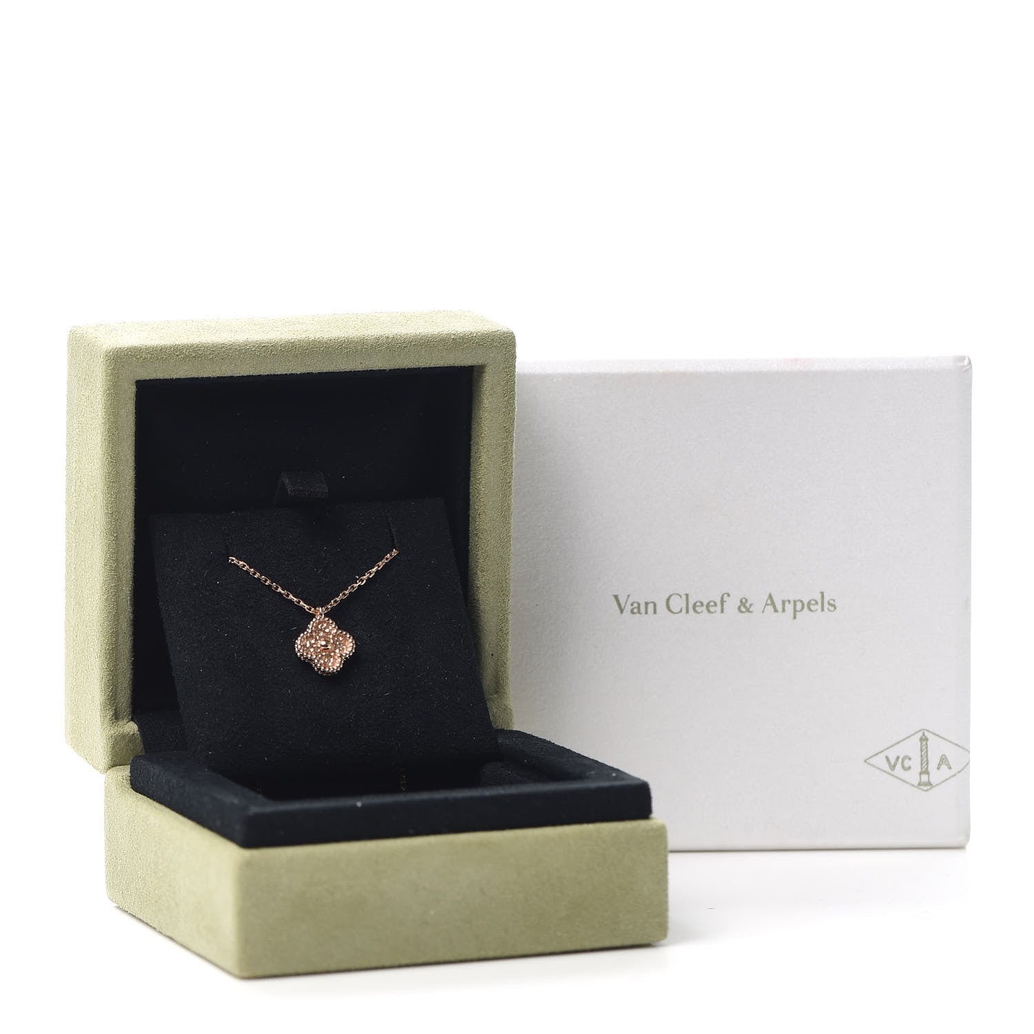 Van Cleef & Arpels 18K Rose Gold Sweet Alhambra Pendant Necklace 8 of 8