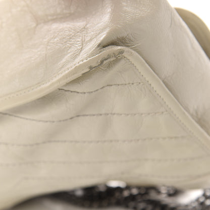Saint Laurent Crinkled Calfskin Matelasse Monogram Medium Niki Chain Satchel Ivory 15 of 17